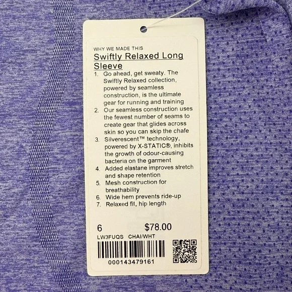 Lululemon Relaxed Swiftly NWT - Picture 3 of 3